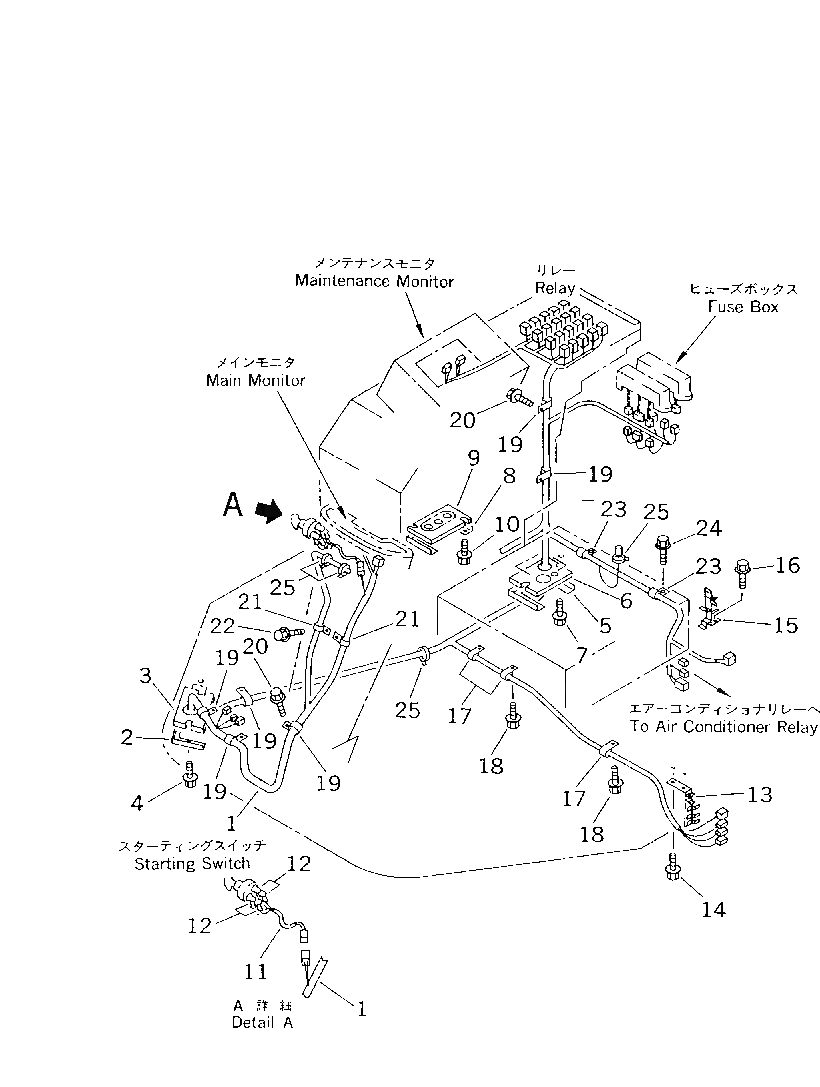 Схема запчастей Komatsu WA400-3A-S - ЭЛЕКТРИКА (ПОЛ ЛИНИЯ)(№-) КОМПОНЕНТЫ ДВИГАТЕЛЯ И ЭЛЕКТРИКА