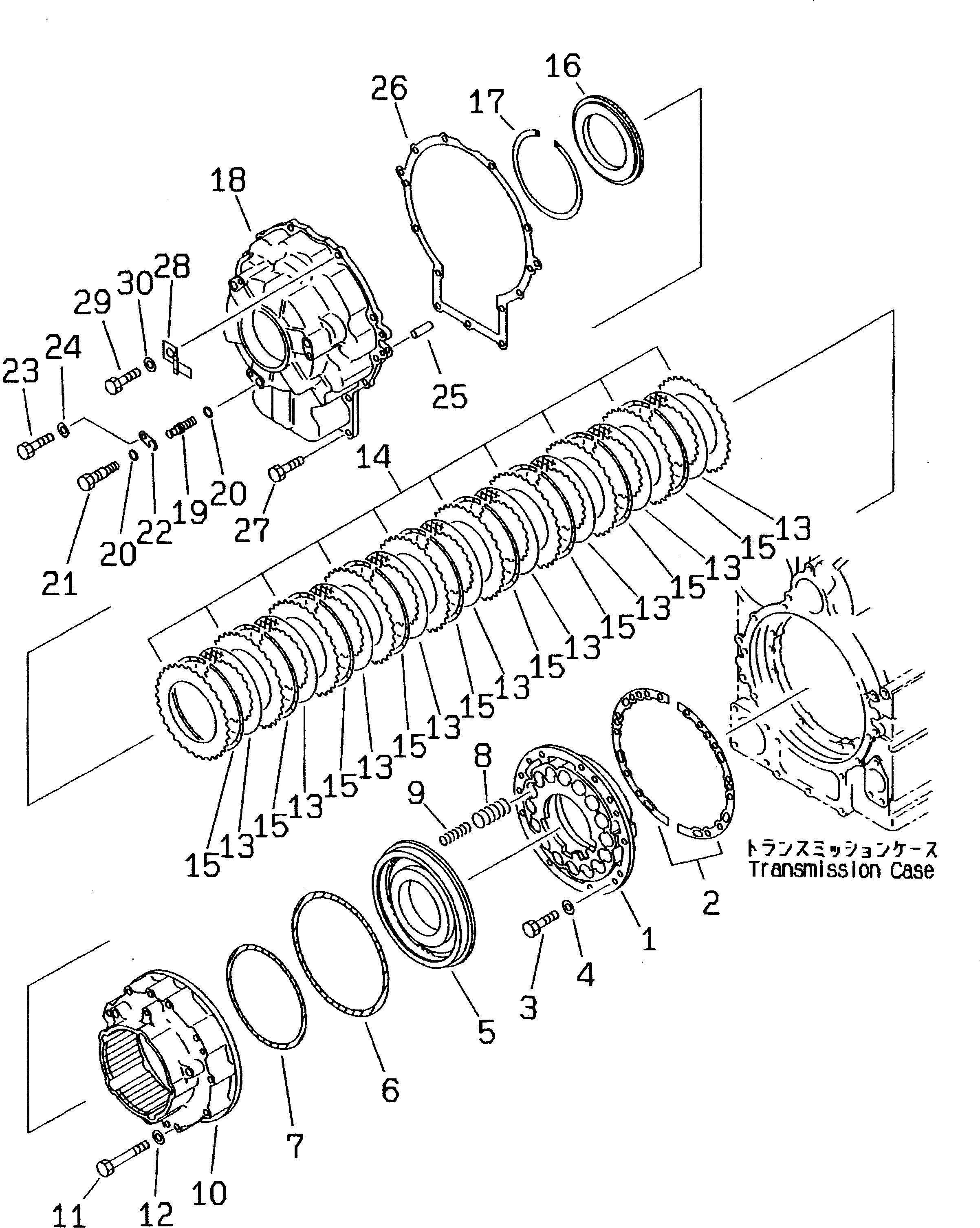 Схема запчастей Komatsu WA400-3A-S - ТРАНСМИССИЯ (СТОЯНОЧНЫЙ ТОРМОЗ) (ДЛЯ ЭКСТРЕННОГО УПРАВЛЕНИЯ)(№-) ТРАНСМИССИЯ