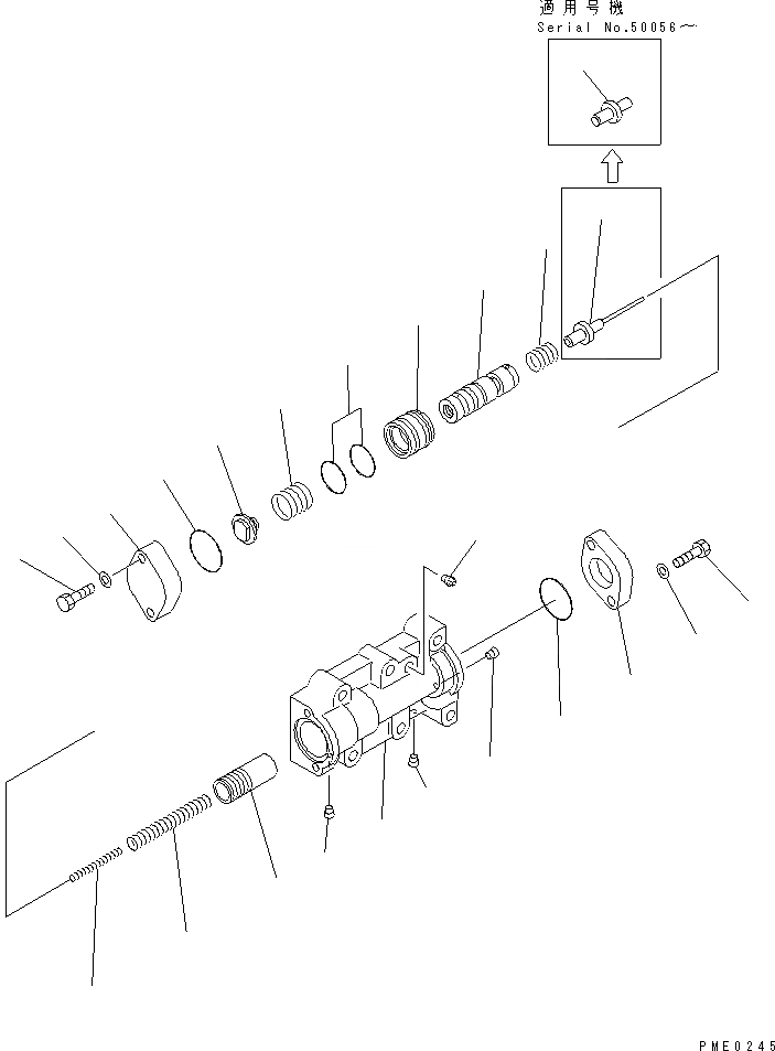 Схема запчастей Komatsu WA400-3A-S - ТРАНСМИССИЯ MODULATE КЛАПАН(№-) ТРАНСМИССИЯ