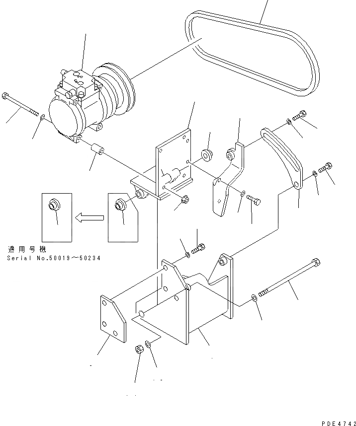 Схема запчастей Komatsu WA400-3A-S - КОМПОНЕНТЫ КОНДИЦИОНЕРА (/8) (КРЕПЛЕНИЕ КОНДИЦИОНЕРА)(№-) РАМА И ЧАСТИ КОРПУСА