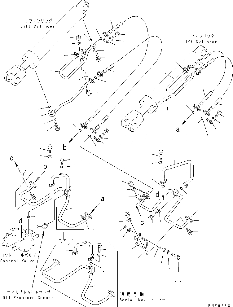Схема запчастей Komatsu WA400-3A-S - ГИДРОЛИНИЯ (ЛИНИЯ ГИДРОЦИЛИНДРА ПОДЪЕМА) (ДЛЯ M.D.C. МОНИТОР)(№-) УПРАВЛ-Е РАБОЧИМ ОБОРУДОВАНИЕМ