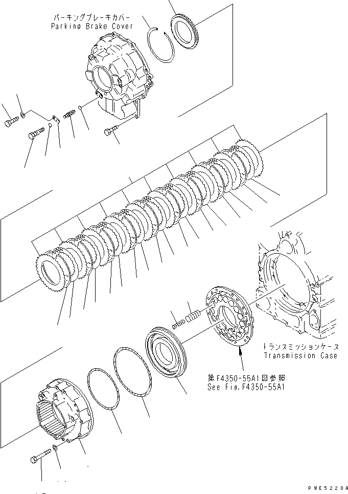 Схема запчастей Komatsu WA400-3A-SN - ТРАНСМИССИЯ (СТОЯНОЧНЫЙ ТОРМОЗ) (ДЛЯ ЭКСТРЕННОГО УПРАВЛЕНИЯ) ТРАНСМИССИЯ