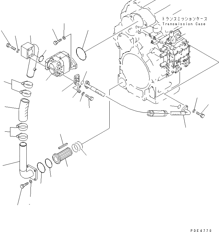 Схема запчастей Komatsu WA400-3A-SN - ТРАНСМИССИЯ (ГИДРОЛИНИЯ ТРАНСМИССИИ) (/) ТРАНСМИССИЯ