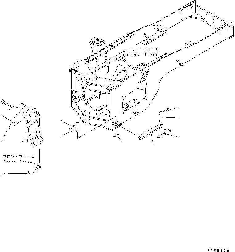 Схема запчастей Komatsu WA400-3A-SN - БЛОКИРОВКА И КРЫШКИ(БЛОКИР. BAR) ОСНОВНАЯ РАМА И ЕЕ ЧАСТИ
