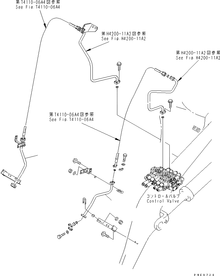 Схема запчастей Komatsu WA400-3A-SN - РУКОЯТЬ И КОЛЕНЧАТЫЙ РЫЧАГ (ЛИНИЯ НАВЕСН. ОБОРУД-Я¤ /) (С 4-Х СЕКЦИОНН.УПРАВЛЯЮЩ. КЛАПАН) РАБОЧЕЕ ОБОРУДОВАНИЕ