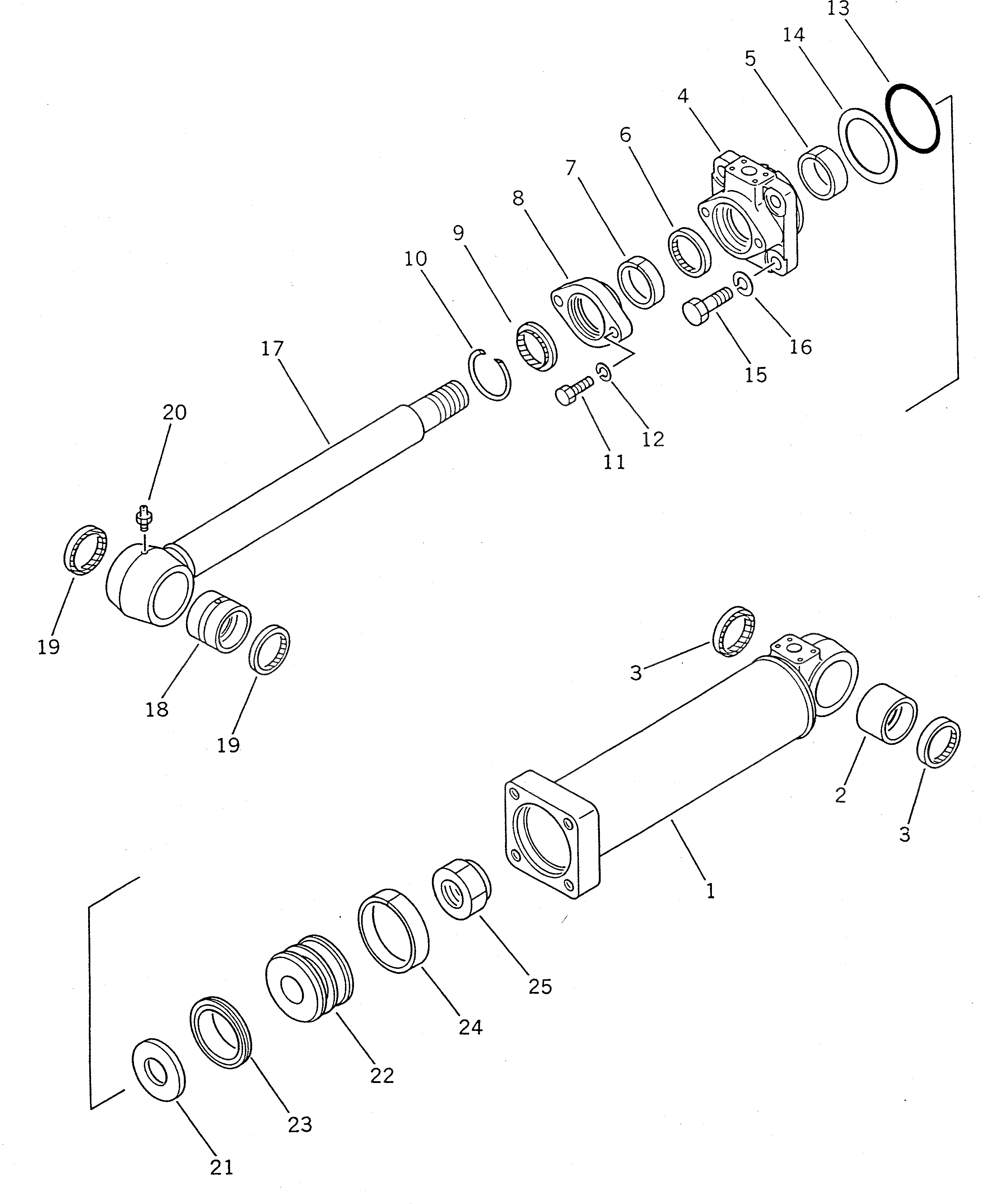 Схема запчастей Komatsu WA400-3A-SN - ЦИЛИНДР ЗАХВАТА ОСНОВН. КОМПОНЕНТЫ И РЕМКОМПЛЕКТЫ
