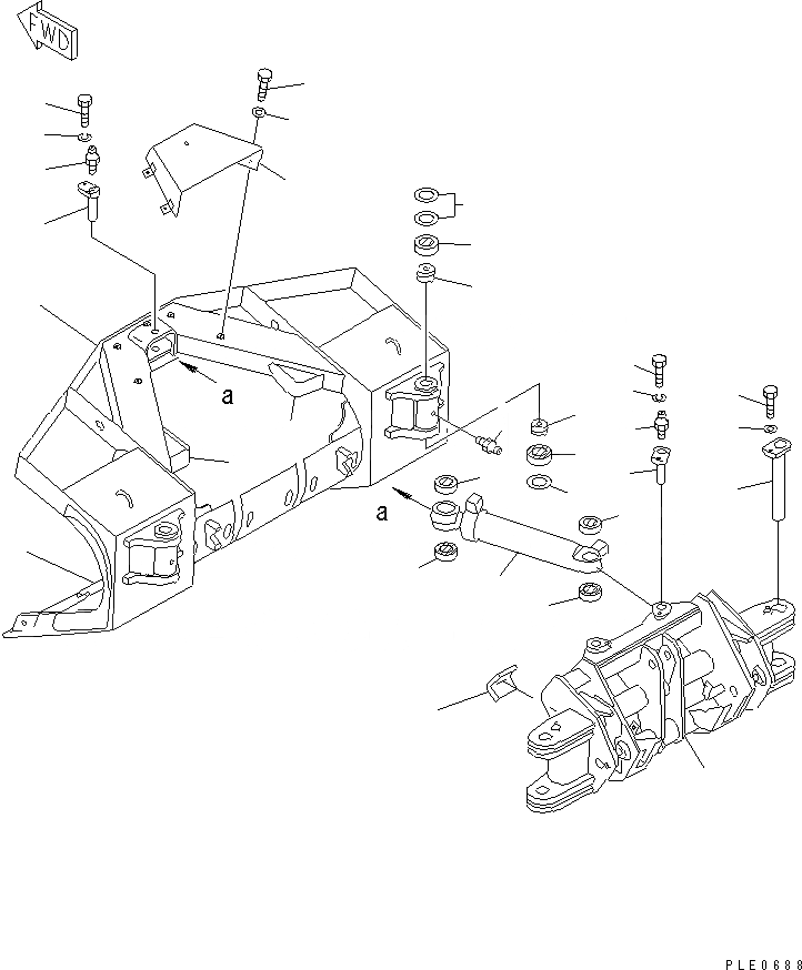 Схема запчастей Komatsu WA400-3A-ST - КОВШ С 2-СТОРОНН. РАЗГРУЗКОЙ (/) (КОВШ)(№-) РАБОЧЕЕ ОБОРУДОВАНИЕ