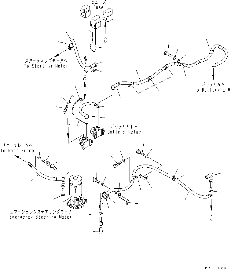 Схема запчастей Komatsu WA400-5 - ПРОВОДКА (WIRE И КАБЕЛЬ) ЭЛЕКТРИКА
