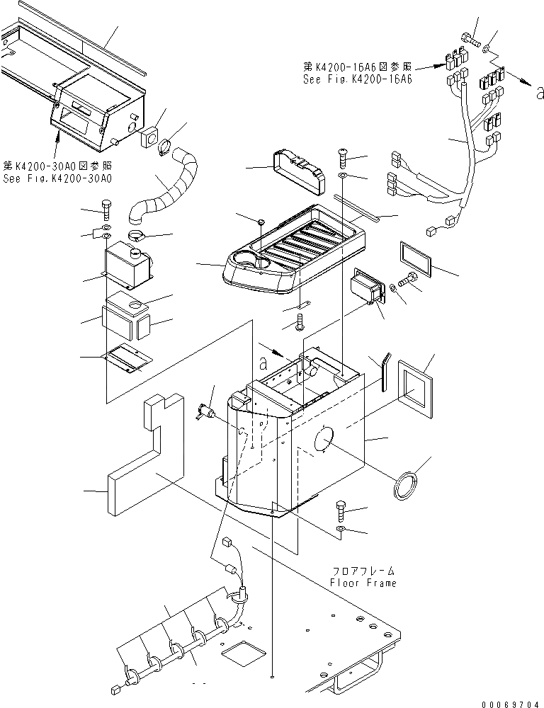 Схема запчастей Komatsu WA400-5 - ОСНОВН. КОНСТРУКЦИЯ (КОНСОЛЬ) (ЛЕВ.) (TRAY) (ДЛЯ АВТОМАТИЧ. КОНДИЦ. ВОЗДУХА BНИЗ.) КАБИНА ОПЕРАТОРА И СИСТЕМА УПРАВЛЕНИЯ