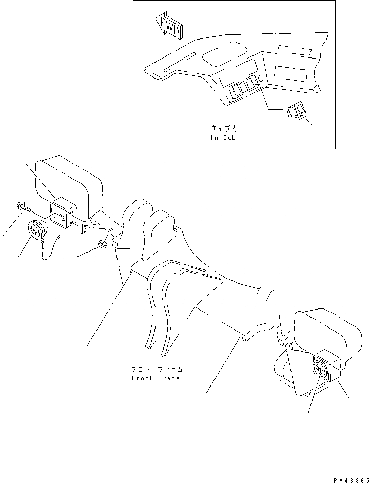 Схема запчастей Komatsu WA400-3A-SW - ПРОТИВОТУМАНН. ФАРЫ (С КАБИНОЙ ДЛЯ 2 ЧЕЛ.)(№-) КОМПОНЕНТЫ ДВИГАТЕЛЯ И ЭЛЕКТРИКА