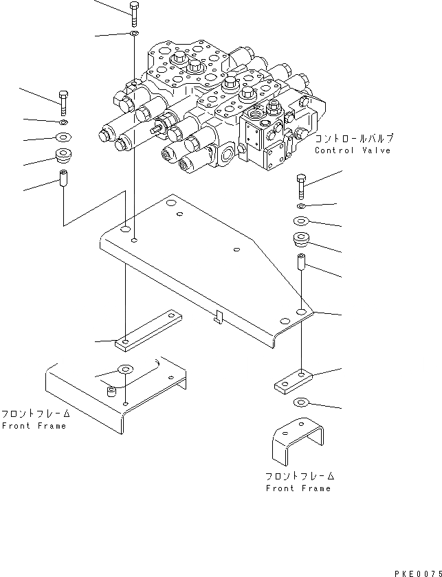 Схема запчастей Komatsu WA400-3A-SW - 4-Х СЕКЦИОНН. КРЕПЛЕНИЕ КОНТРОЛЬНОГО КЛАПАНА(№-) УПРАВЛ-Е РАБОЧИМ ОБОРУДОВАНИЕМ