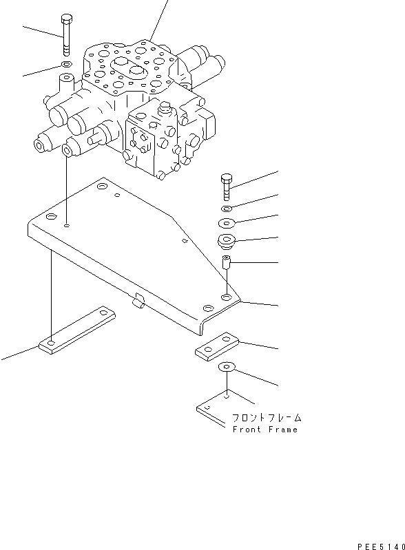 Схема запчастей Komatsu WA400-3A - КОНТРОЛЬНЫЙ КЛАПАН РАБОЧ. ОБОРУДОВАНИЯ (2-Х СЕКЦИОНН. КРЕПЛЕНИЕ КОНТРОЛЬНОГО КЛАПАНА) ГИДРАВЛИКА