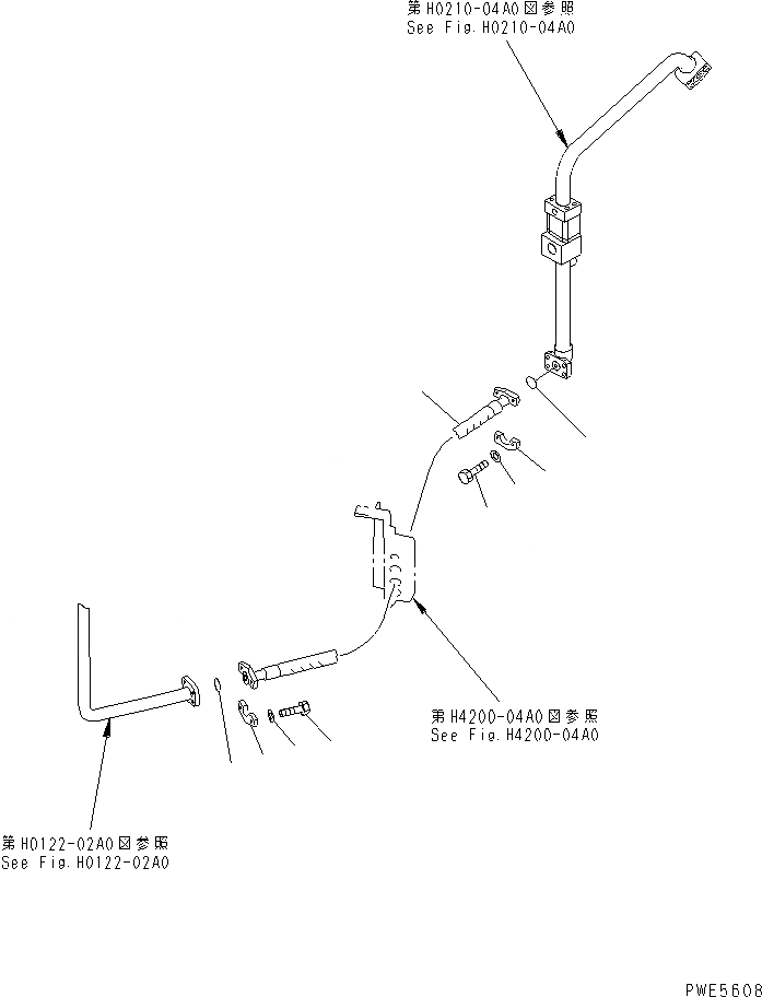 Схема запчастей Komatsu WA400-3A - ГИДРОЛИНИЯ (НАСОС РУЛЕВ. УПРАВЛ-Я ЛИНИЯ ПОДАЧИ) ГИДРАВЛИКА