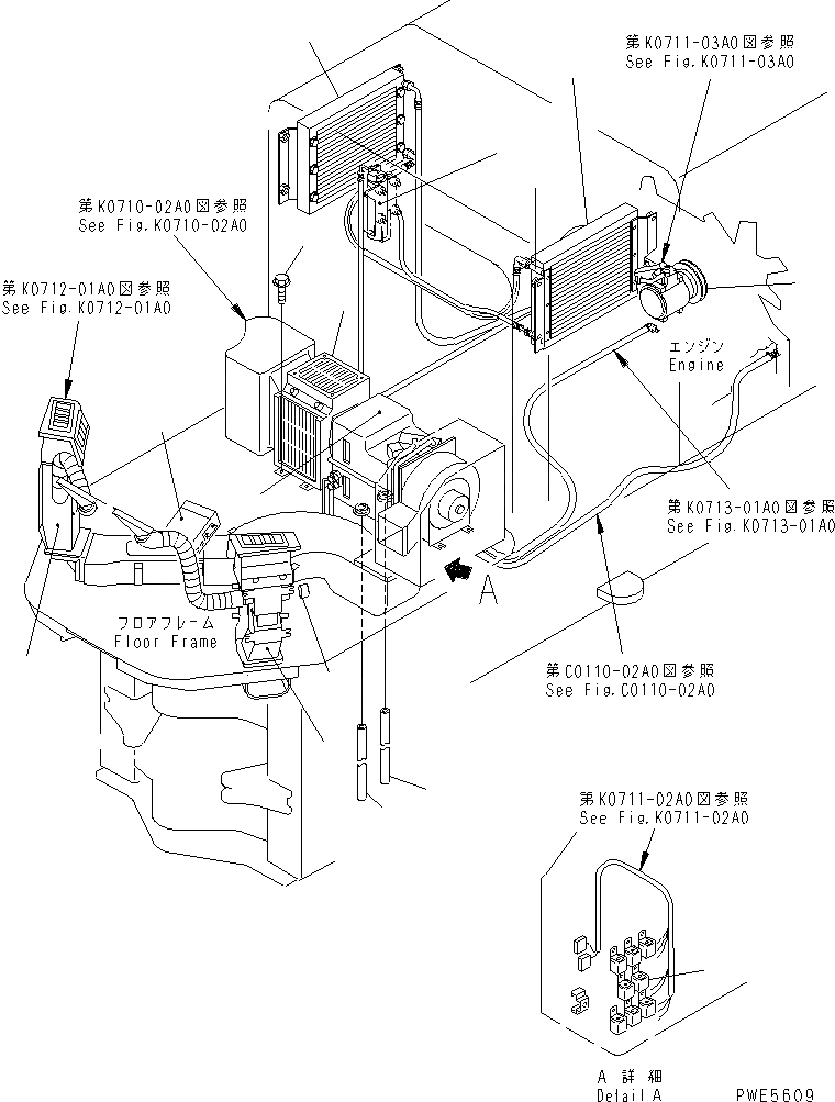 Схема запчастей Komatsu WA400-3A - КОНДИЦ. ВОЗДУХА (БЛОК КОНДИЦ. ВОЗДУХА) КАБИНА ОПЕРАТОРА И СИСТЕМА УПРАВЛЕНИЯ