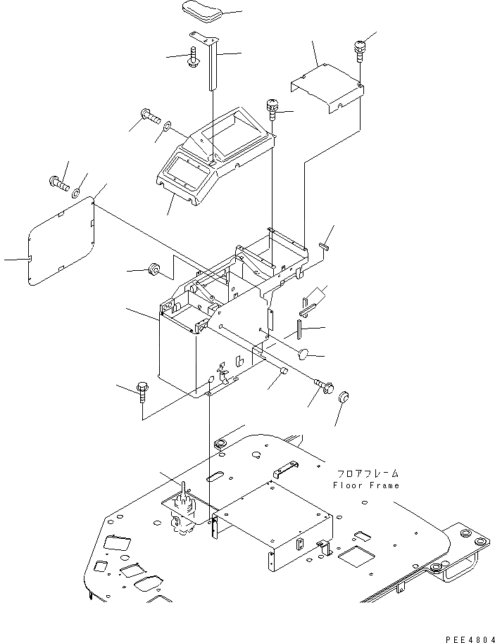 Схема запчастей Komatsu WA400-3A - ПОЛ (ПРАВ. КОНСОЛЬН. БЛОК)(№-999) КАБИНА ОПЕРАТОРА И СИСТЕМА УПРАВЛЕНИЯ
