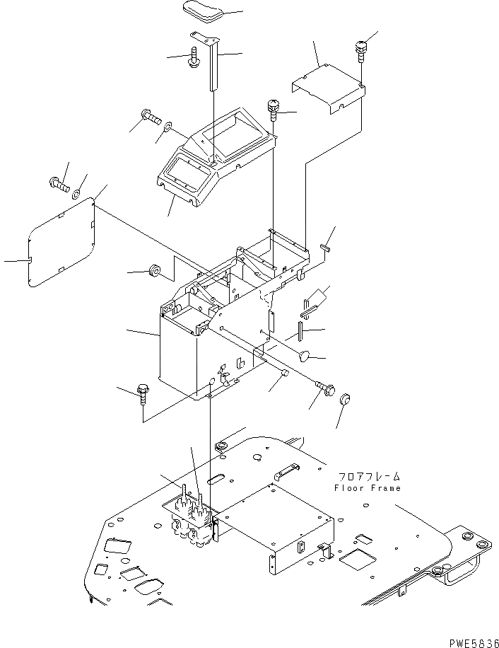 Схема запчастей Komatsu WA400-3A - ПОЛ (ПРАВ. КОНСОЛЬН. БЛОК) (С 3-Х СЕКЦ. КОНТР. КЛАПАНОМ)(№-999) КАБИНА ОПЕРАТОРА И СИСТЕМА УПРАВЛЕНИЯ