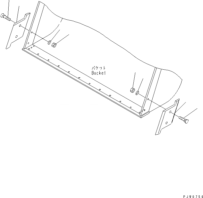 Схема запчастей Komatsu WA400-3A -  ЧАСТИ КОРПУСА(№-) РАБОЧЕЕ ОБОРУДОВАНИЕ