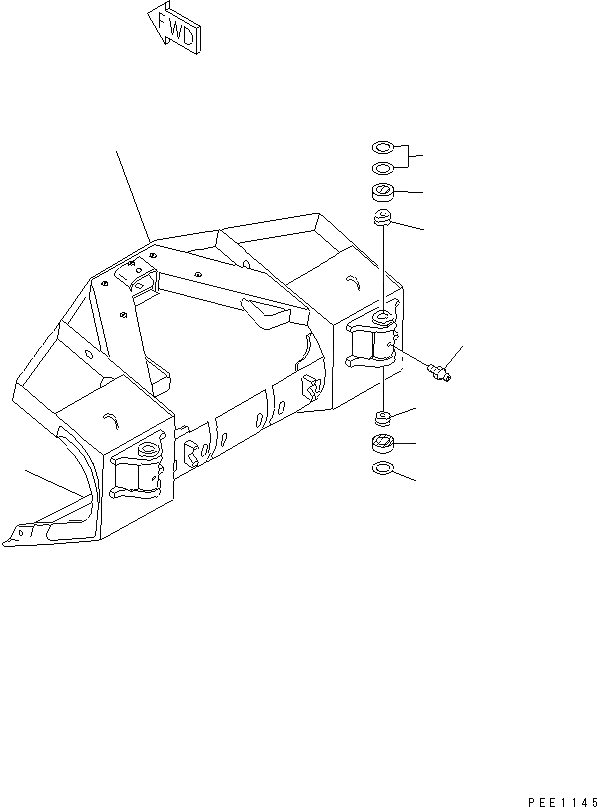 Схема запчастей Komatsu WA400-3A - СПЕЦ. КОВШ (КОВШ С 2-СТОРОНН. РАЗГРУЗКОЙ) КАТАЛОГИ ЗЧ