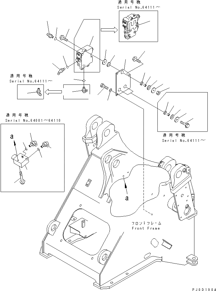 Схема запчастей Komatsu WA400-3-H - ГИДРОЛИНИЯ (E.C.S.S. КЛАПАН ЭЛЕМЕНТЫ КРЕПЛЕНИЯ)(№-) ГИДРАВЛИКА