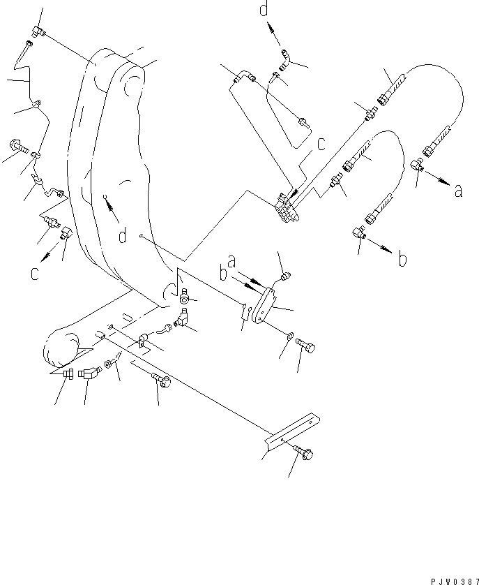 Схема запчастей Komatsu WA400-3-H - УДАЛЕННАЯ СМАЗКА (РУКОЯТЬ¤ /)(С АВТОМАТИЧ. СМАЗКОЙСИСТЕМА) ОСНОВНАЯ РАМА И ЕЕ ЧАСТИ