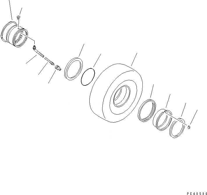 Схема запчастей Komatsu WA400-3-H - КОЛЕСА И БЕСКАМЕРНЫЕ ШИНЫ КАТАЛОГИ ЗЧ