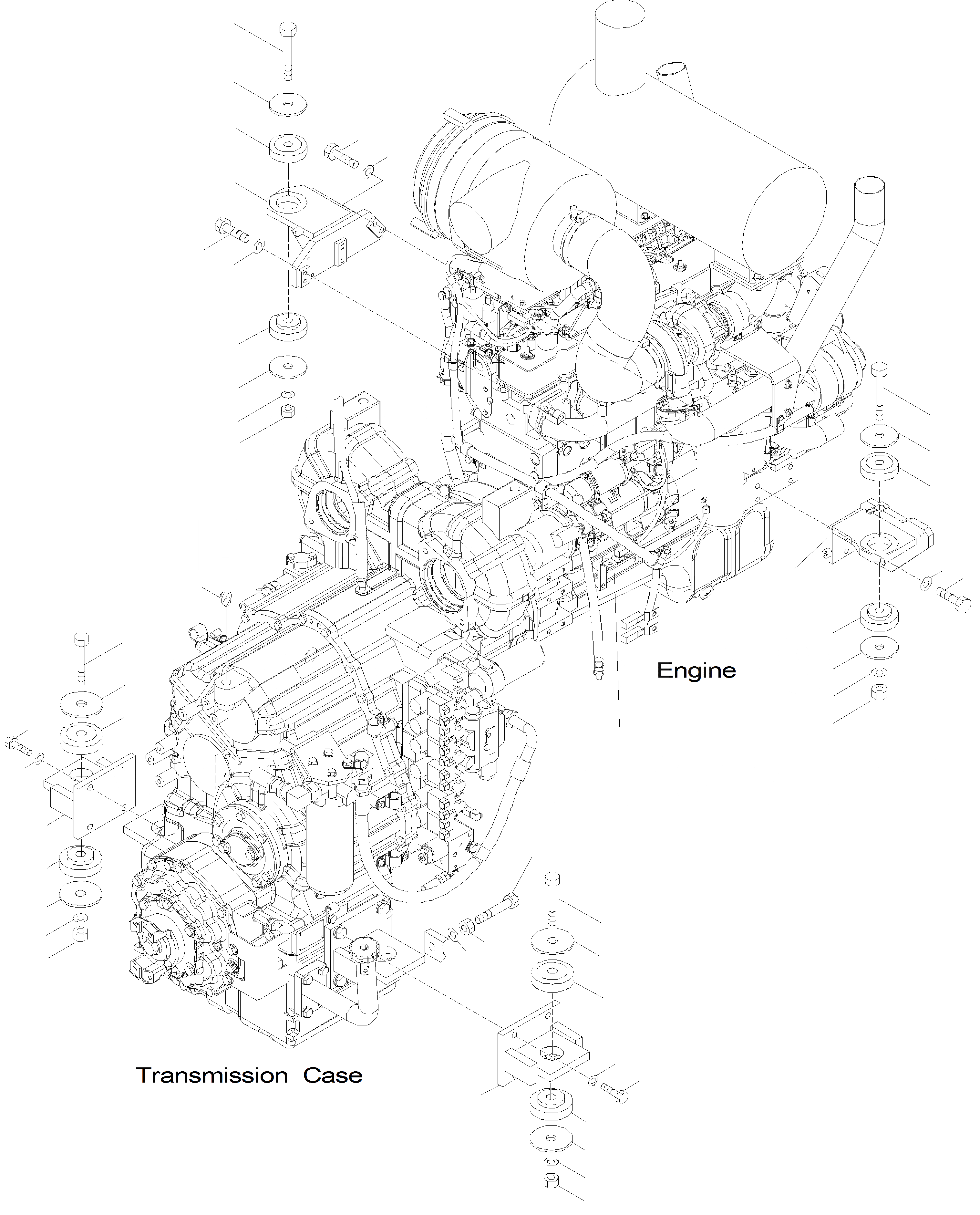 Схема запчастей Komatsu WA400-5 - ДВИГАТЕЛЬ, КРЕПЛЕНИЕ ДВИГАТЕЛЯ ДВИГАТЕЛЬ, КРЕПЛЕНИЕ ДВИГАТЕЛЯ