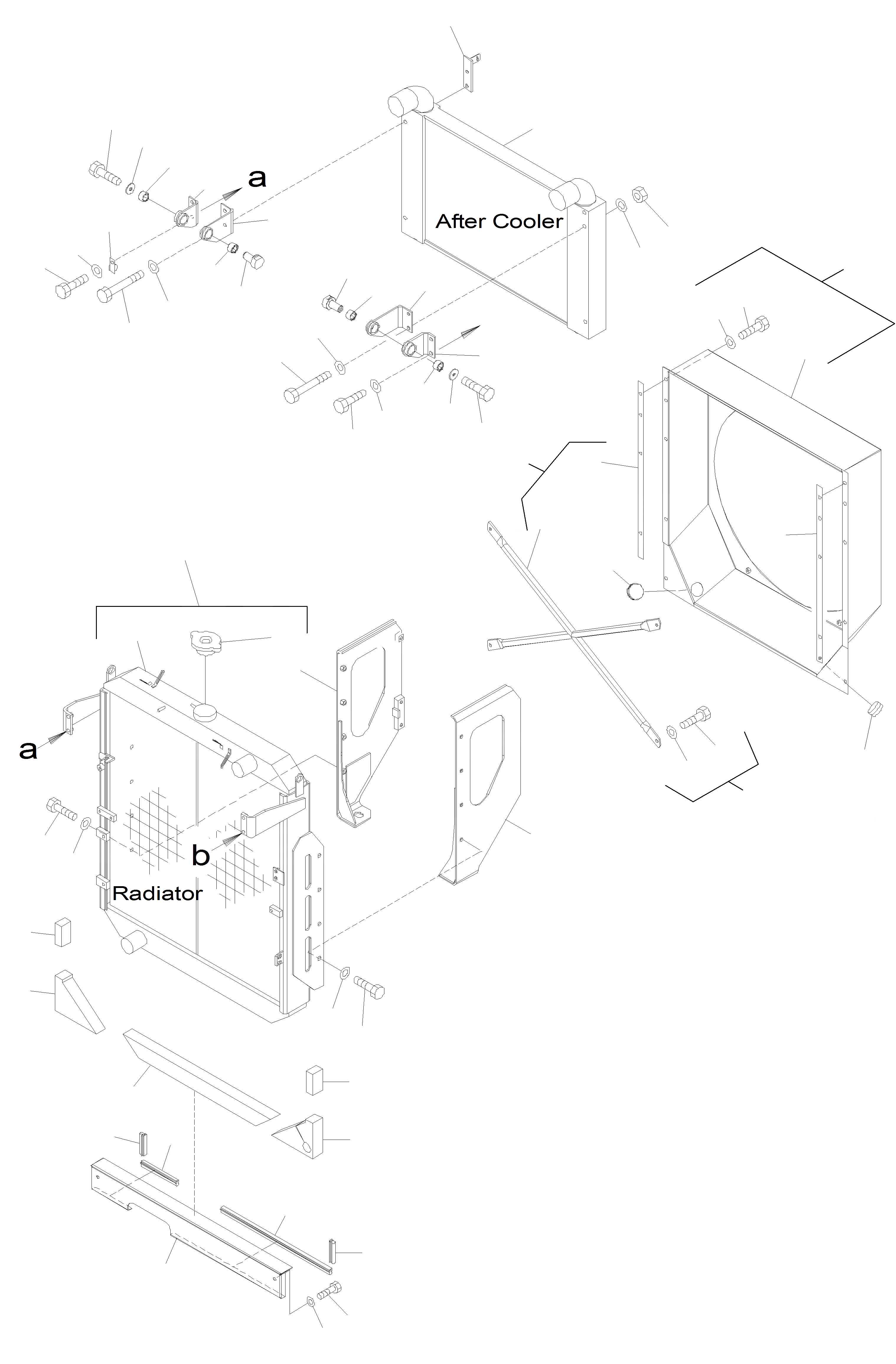 Схема запчастей Komatsu WA400-5 - РАДИАТОР СИСТЕМА ОХЛАЖДЕНИЯ