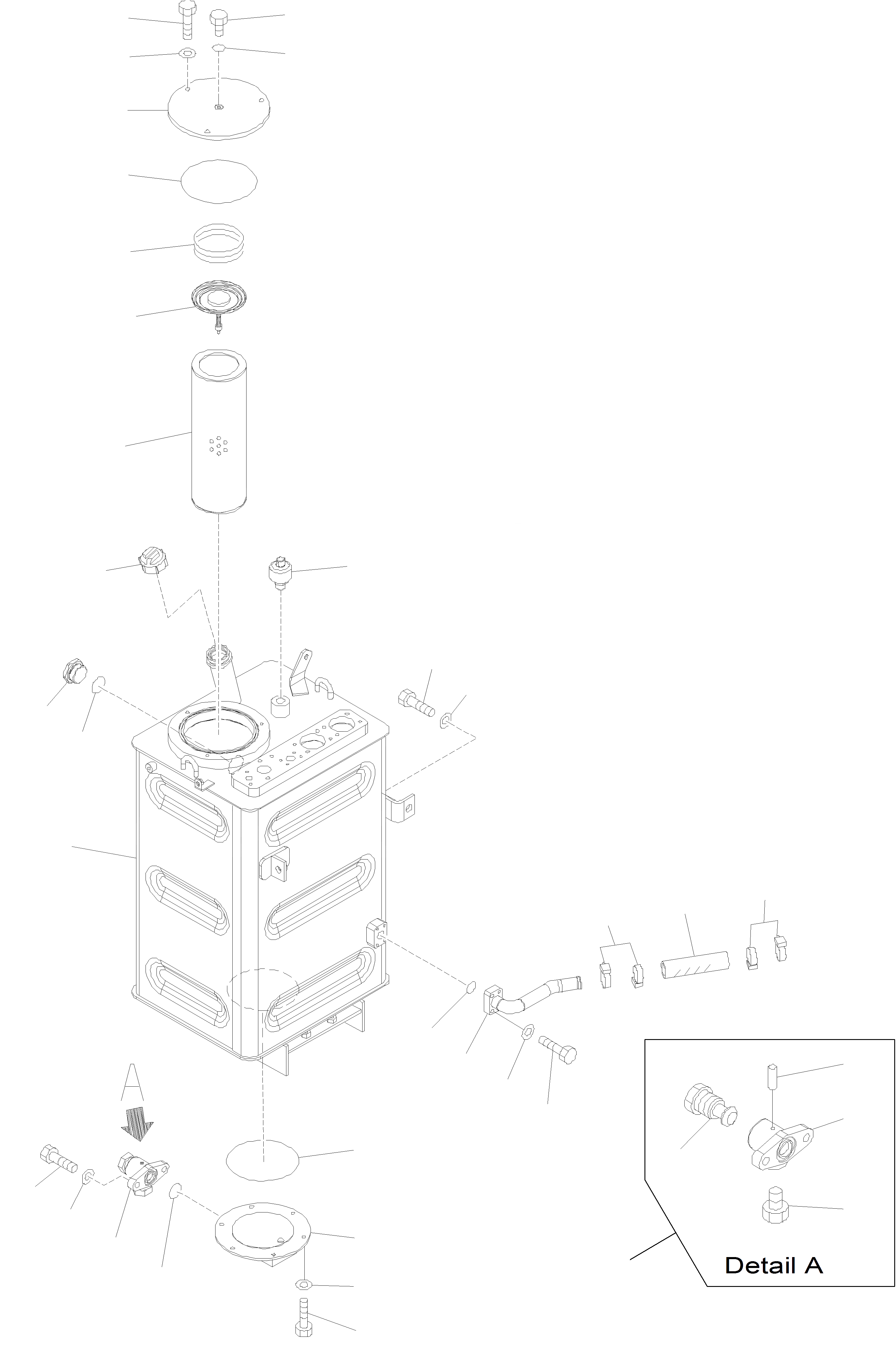 Схема запчастей Komatsu WA400-5 - МАСЛ. БАК ГИДРАВЛИКА