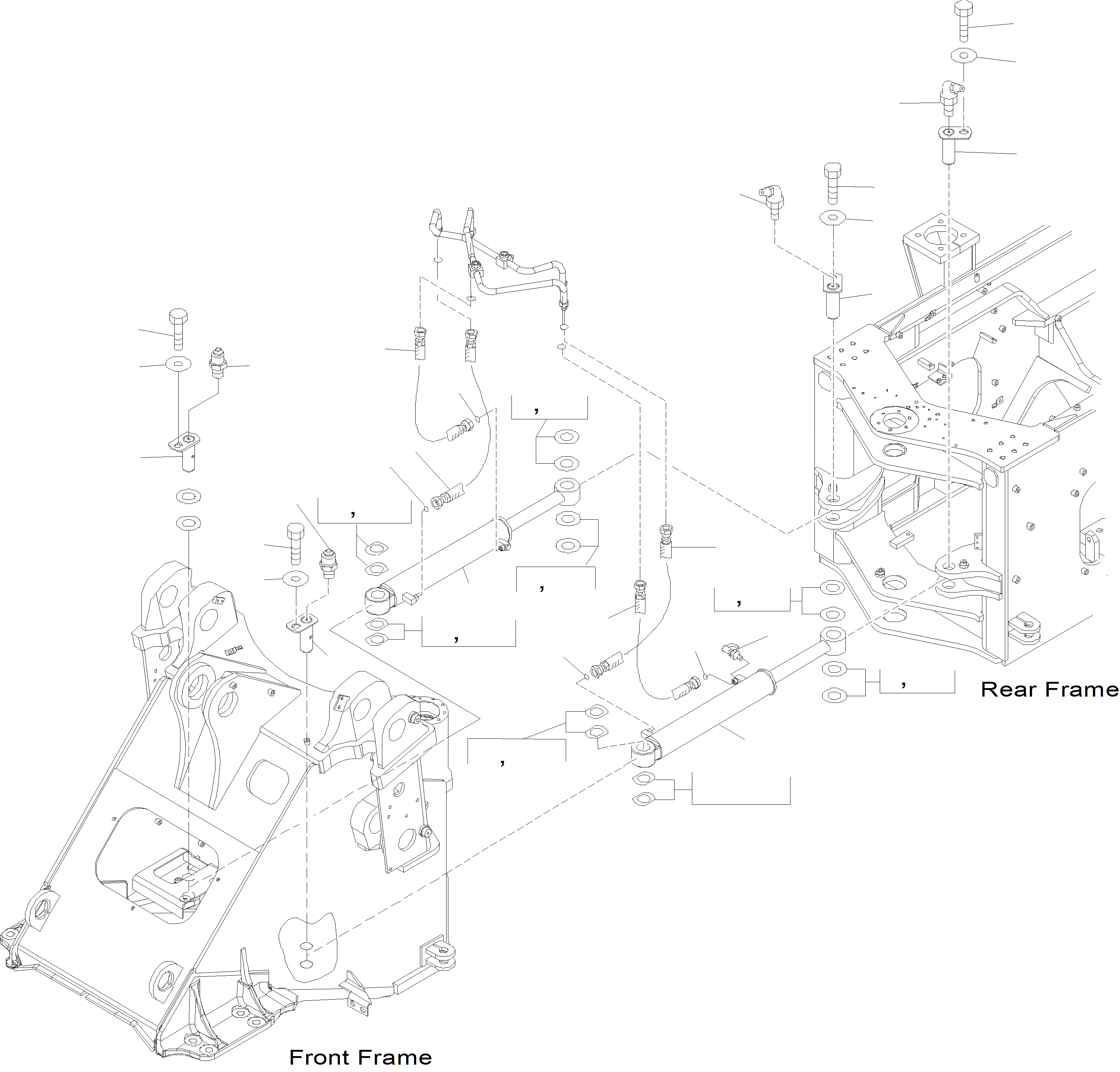 Схема запчастей Komatsu WA400-5 - ЦИЛИНДР РУЛЕВ. УПР-Я И ТРУБЫS 7 РУЛЕВ. УПРАВЛЕНИЕ