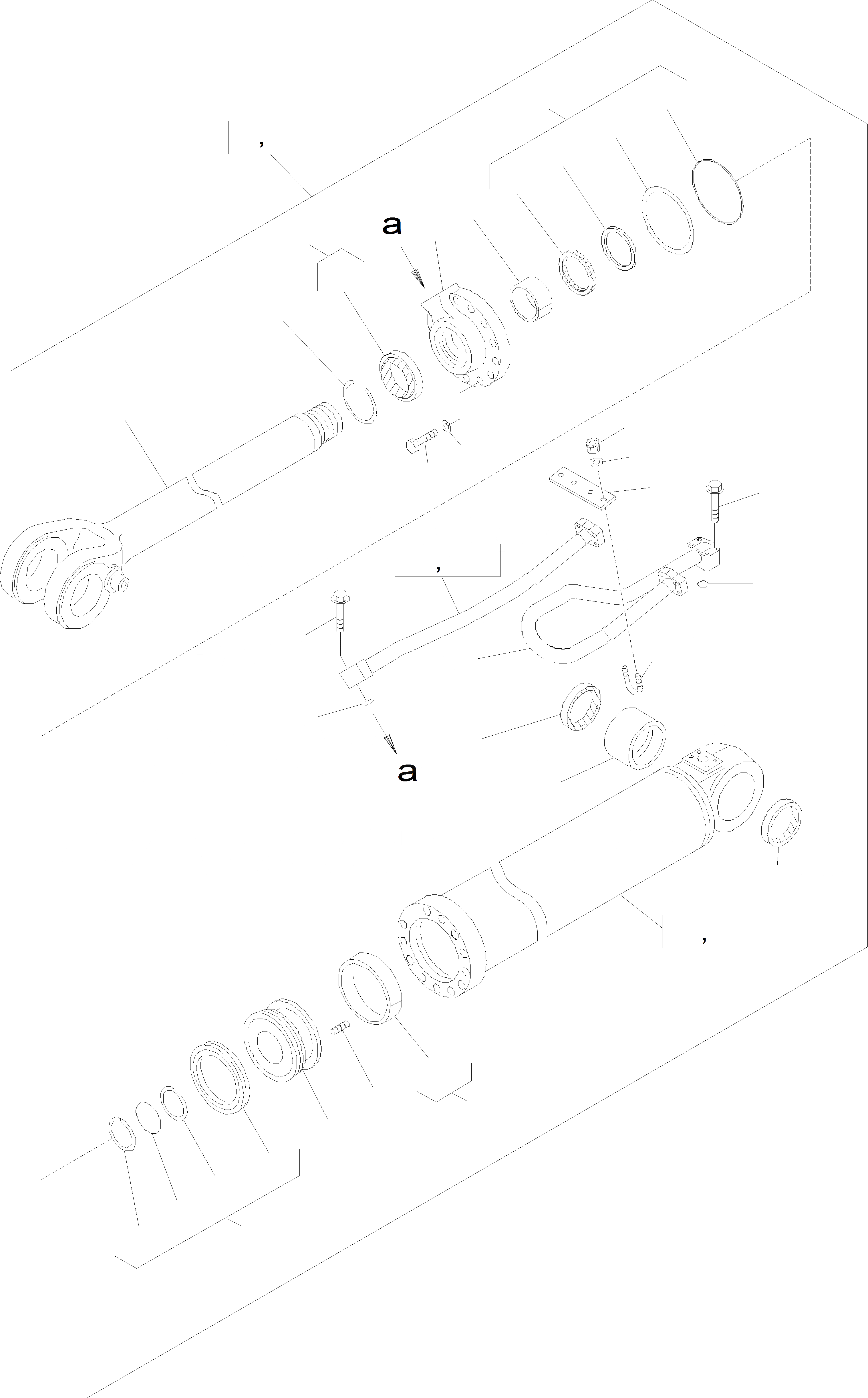 Схема запчастей Komatsu WA400-5 - ГИДРОЦИЛИНДР ПОДЪЕМА ГИДРАВЛИКА