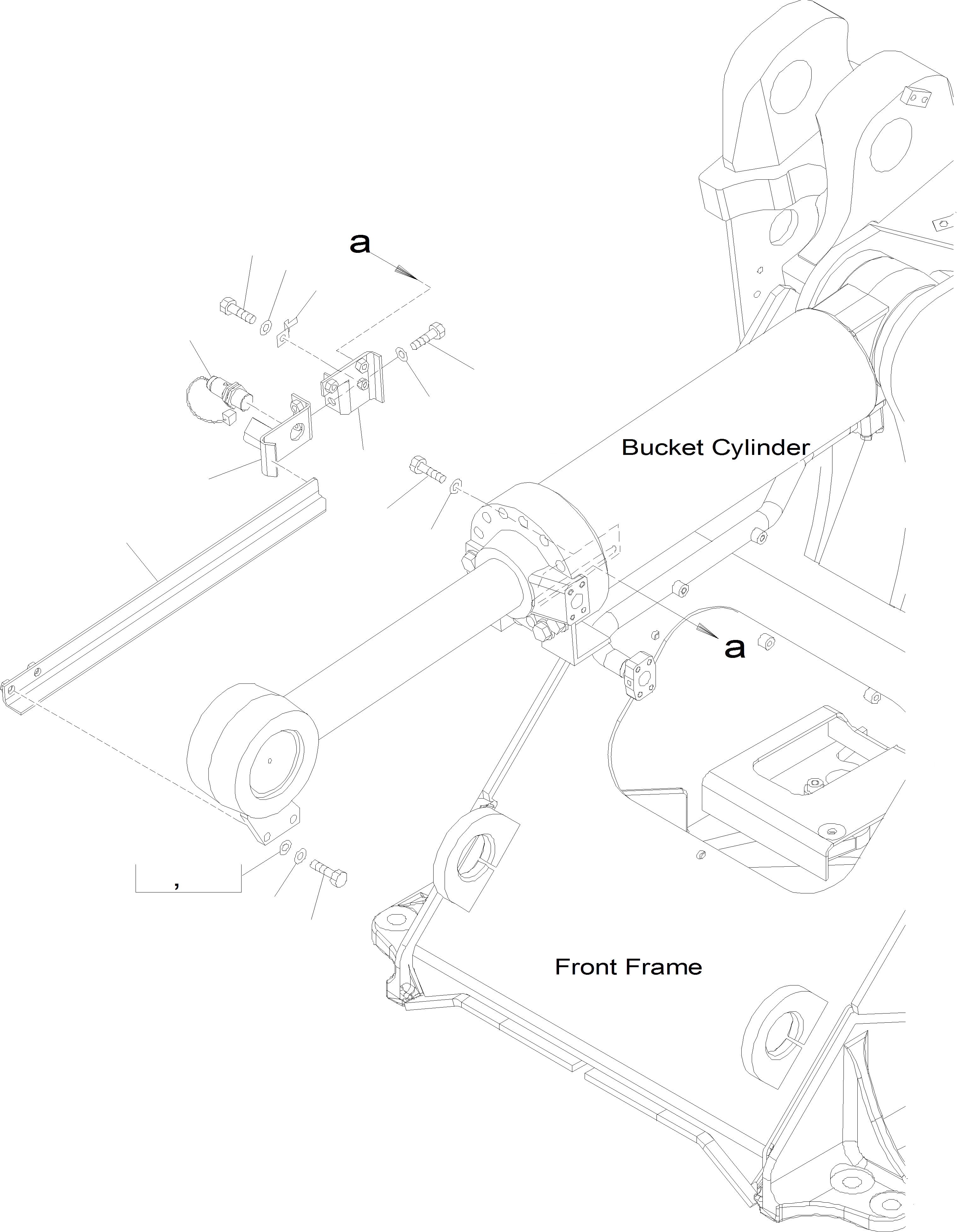 Схема запчастей Komatsu WA400-5 - КОВШ POSITION ИНДИКАТОР ОБОРУД-Е