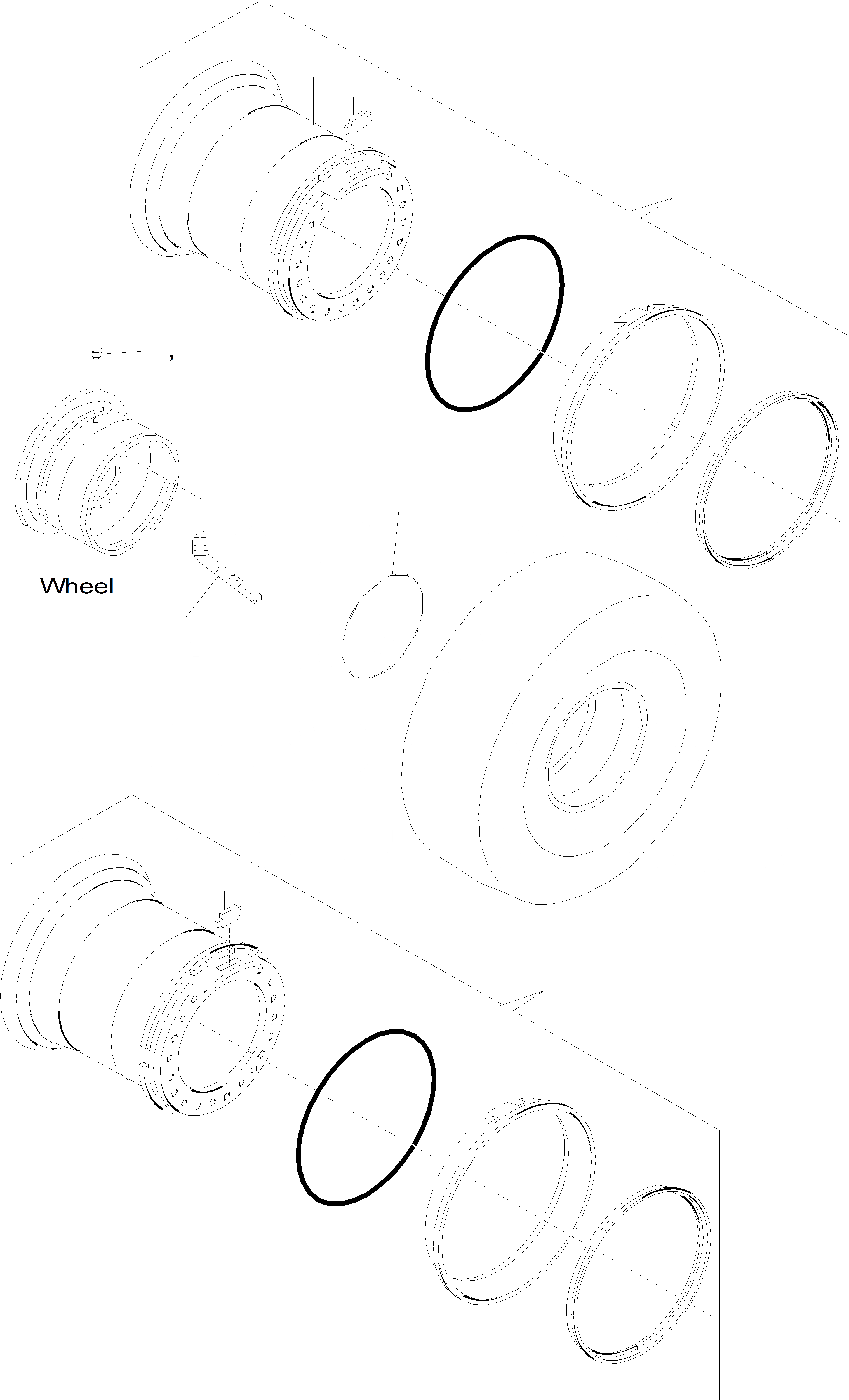 Схема запчастей Komatsu WA400-5 - DISC КОЛЕСА 9,- (R) DISC КОЛЕСА, ЦЕПЬ
