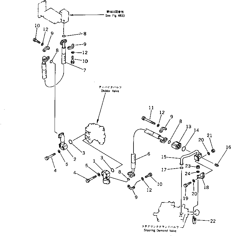 Схема запчастей Komatsu WA420-1 - ГИДРОЛИНИЯ ЭКСТРЕННОГО УПРАВЛЕНИЯ (/)(№-9999) РУЛЕВ. УПРАВЛЕНИЕ И СИСТЕМА УПРАВЛЕНИЯS