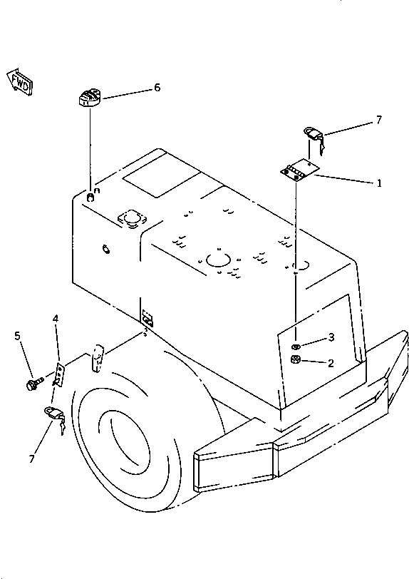 Схема запчастей Komatsu WA420-1 - ЗАЩИТА ОТ ВАНДАЛИЗМА(№-) РАМА И ЧАСТИ КОРПУСА