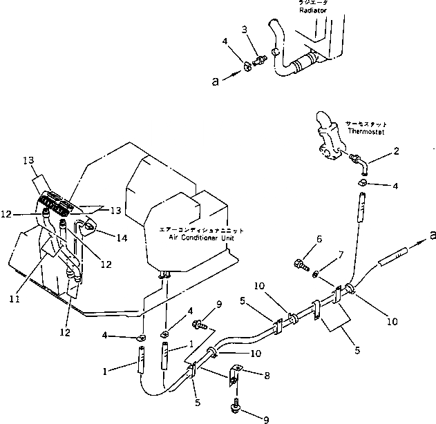 Схема запчастей Komatsu WA420-1 - ОБОГРЕВАТЕЛЬ. (/) (DENSO)(№.-) РАМА И ЧАСТИ КОРПУСА