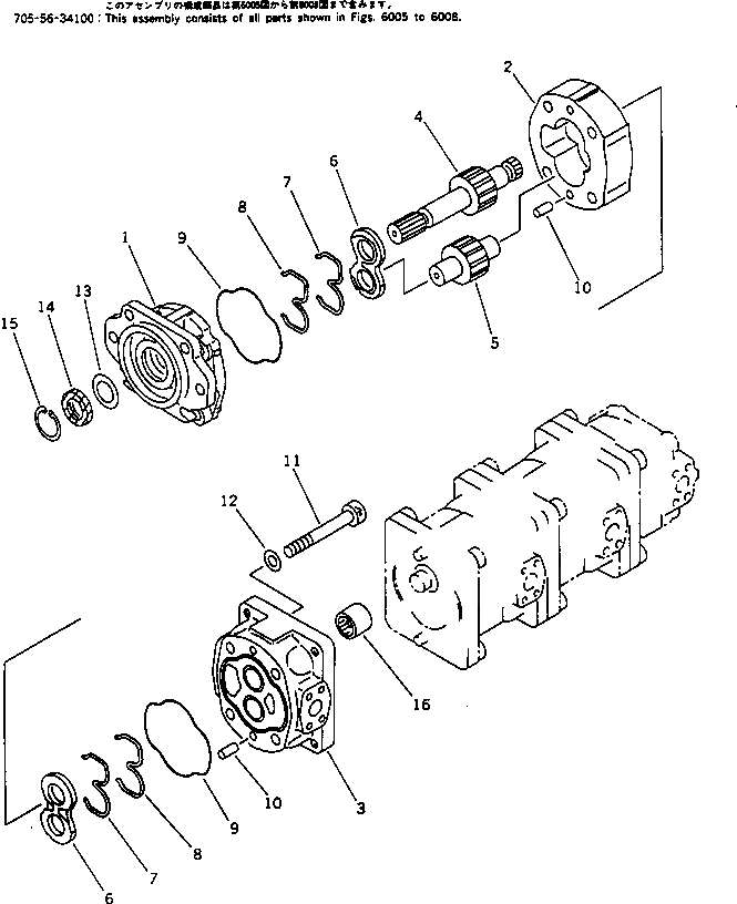 Схема запчастей Komatsu WA420-1 - ПОГРУЗ. И НАСОС РУЛЕВ. УПРАВЛ-Я (/)(№-) УПРАВЛ-Е РАБОЧИМ ОБОРУДОВАНИЕМ
