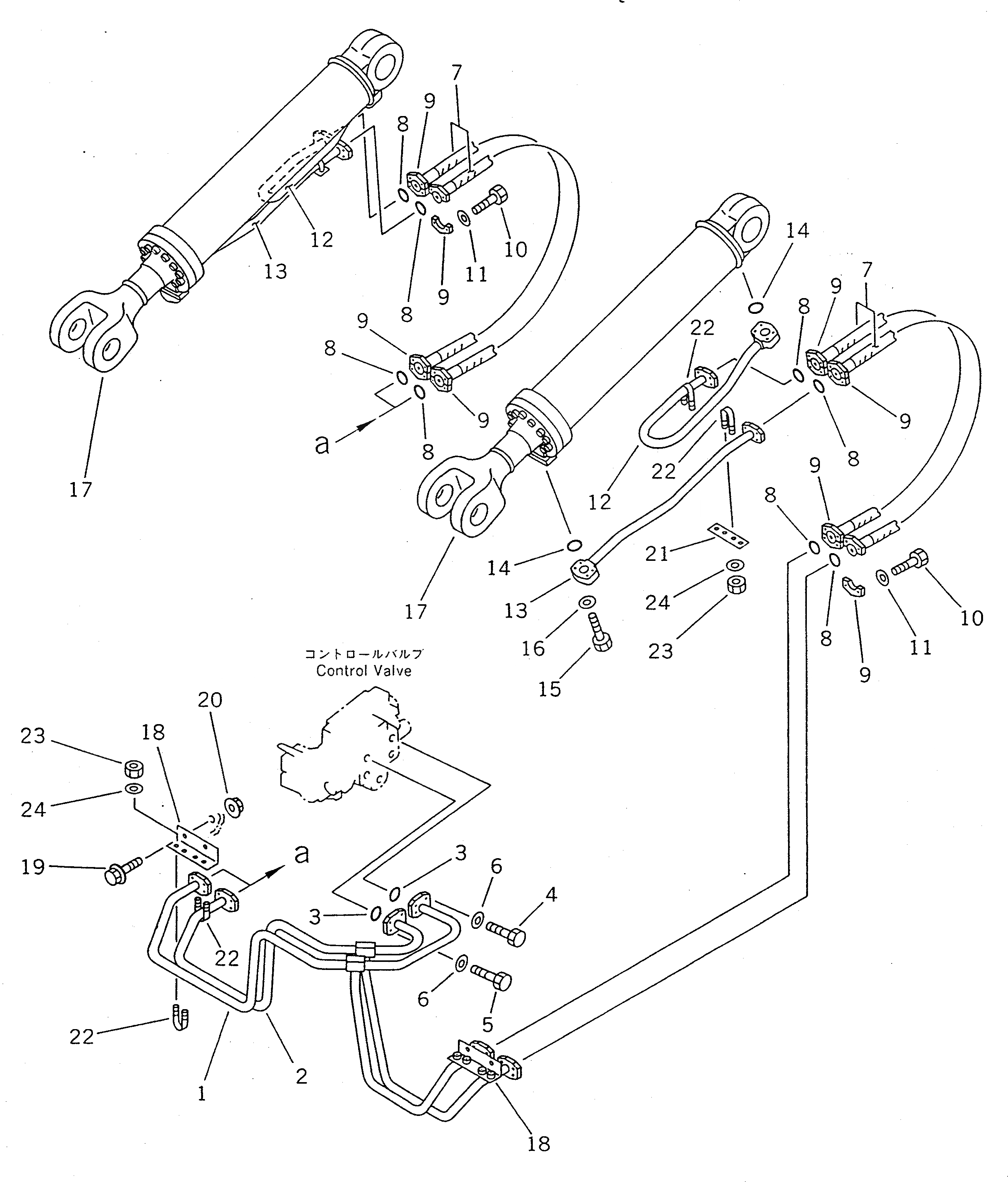 Схема запчастей Komatsu WA420-1 - ГИДРОЛИНИЯ (ЛИНИЯ ГИДРОЦИЛИНДРА ПОДЪЕМА)(№-) УПРАВЛ-Е РАБОЧИМ ОБОРУДОВАНИЕМ