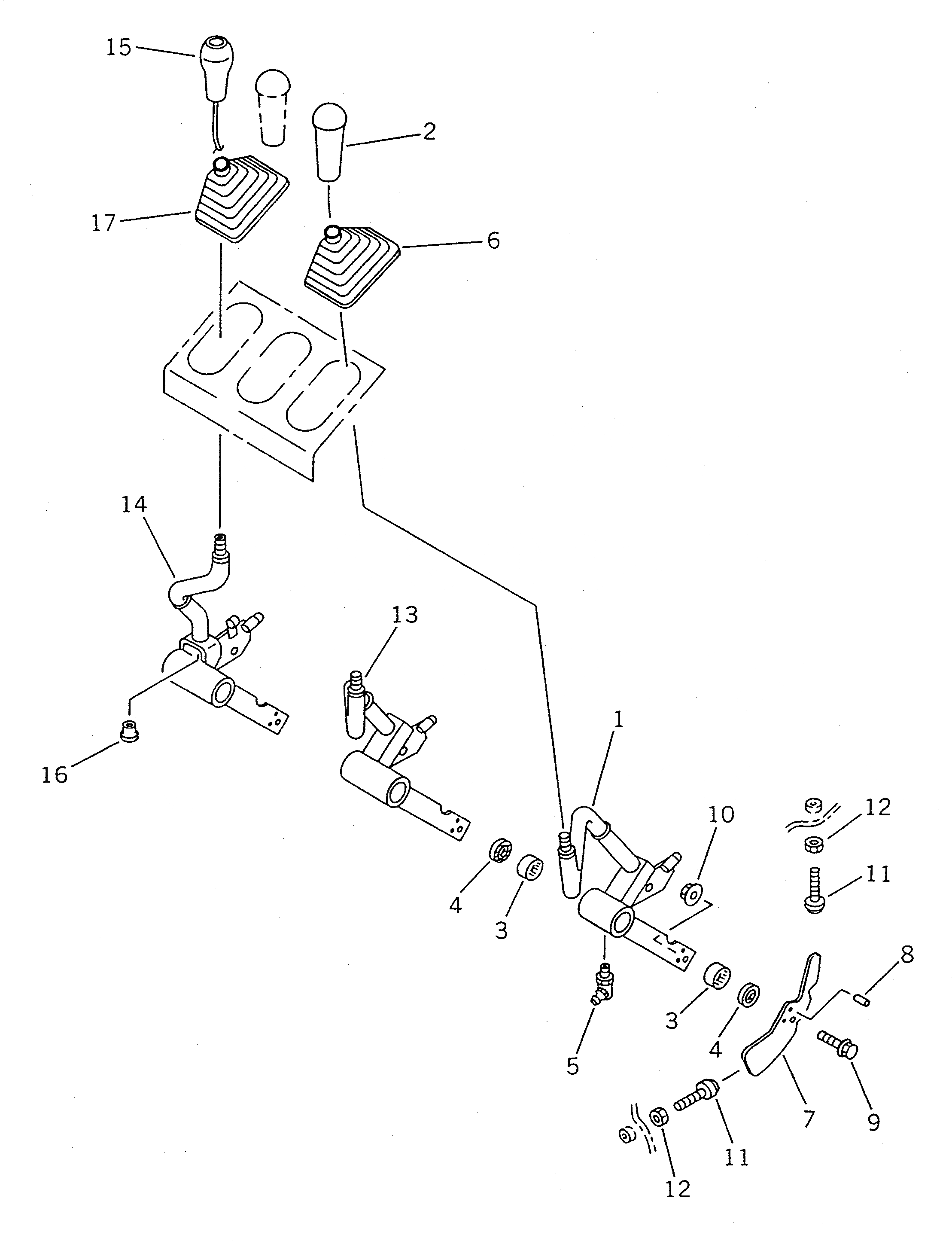Схема запчастей Komatsu WA420-1 - УПРАВЛ. НАВЕСН. ОБОРУД. РЫЧАГ(№-) УПРАВЛ-Е РАБОЧИМ ОБОРУДОВАНИЕМ