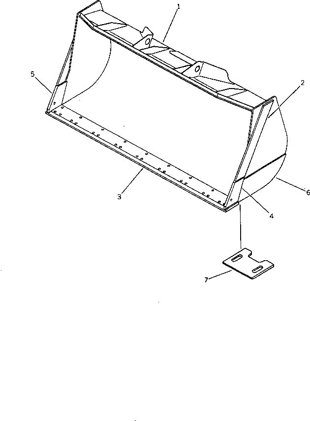 Схема запчастей Komatsu WA420-1 - EXCAVATING КОВШ¤ .M РАБОЧЕЕ ОБОРУДОВАНИЕ
