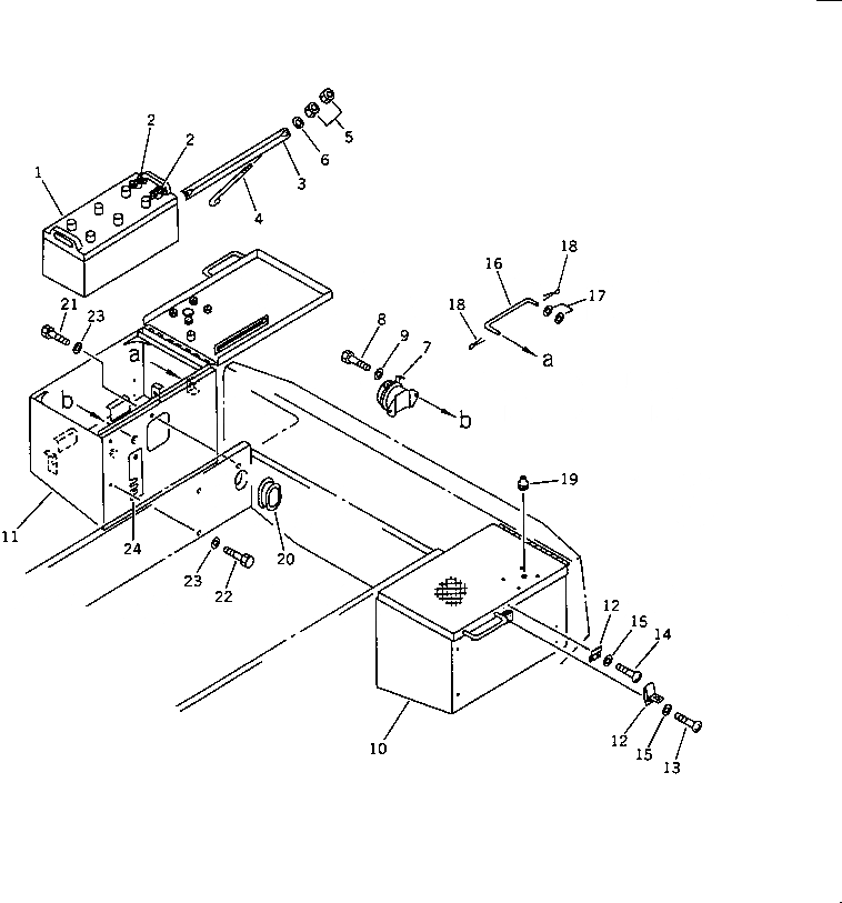 Схема запчастей Komatsu WA420-1 - АККУМУЛЯТОР И Э/ПРОВОДКА ПЕРЕКЛЮЧАТЕЛЯ (TBG/ABE СПЕЦ-Я.)(№-9999) СПЕЦ. APPLICATION ЧАСТИ