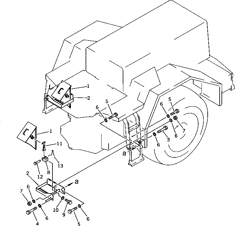 Схема запчастей Komatsu WA420-1 - КОЛЕСА СТОПОР (TBG/ABE СПЕЦ-Я.)(№-9999) СПЕЦ. APPLICATION ЧАСТИ