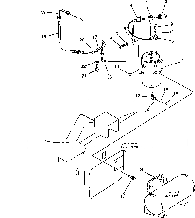 Схема запчастей Komatsu WA420-1 - ВОЗДУХОВОД (WET БАК - СУХ. БАК) (TBG/ABE СПЕЦ-Я.)(№-) СПЕЦ. APPLICATION ЧАСТИ