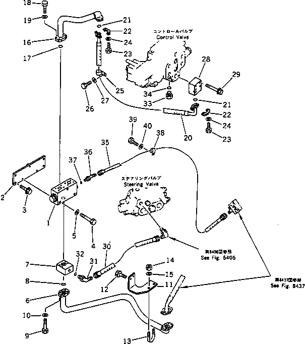 Схема запчастей Komatsu WA420-1 - ГИДРОЛИНИЯ ЭКСТРЕННОГО УПРАВЛЕНИЯ (/) (TBG/ABE СПЕЦ-Я.)(№-) СПЕЦ. APPLICATION ЧАСТИ
