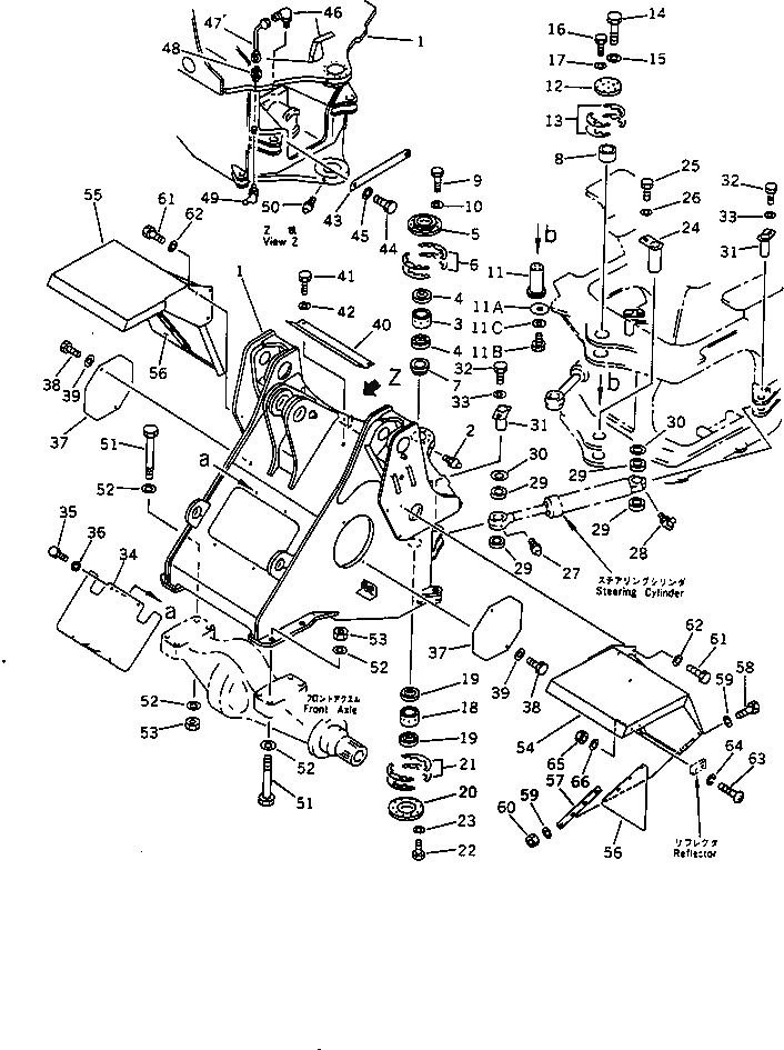 Схема запчастей Komatsu WA420-1 - ПЕРЕДН. РАМА (TBG/ABE СПЕЦ-Я.)(№-9999) СПЕЦ. APPLICATION ЧАСТИ