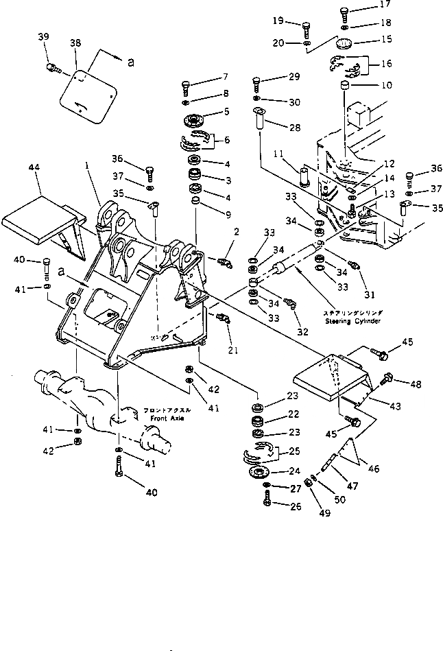 Схема запчастей Komatsu WA420-1 - ПЕРЕДН. РАМА (TBG/ABE СПЕЦ-Я.)(№-) СПЕЦ. APPLICATION ЧАСТИ