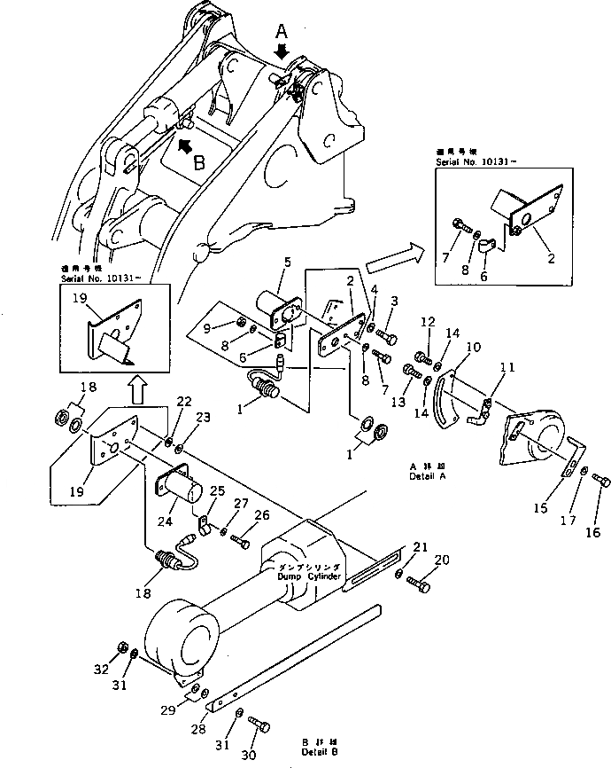 Схема запчастей Komatsu WA420-1 - МЕХАНИЗМ ОСТАНОВКИ СТРЕЛЫ И ПОЗИЦИОНЕР КОВША(TBG/ABE СПЕЦ-Я.)(№-9999) СПЕЦ. APPLICATION ЧАСТИ