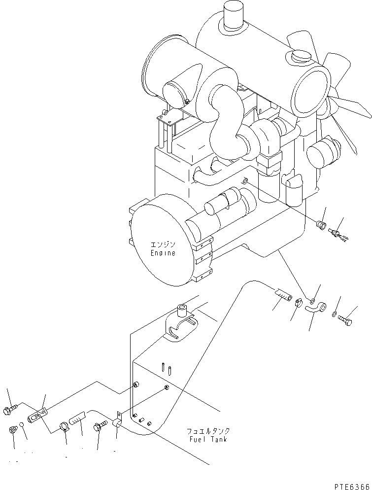 Схема запчастей Komatsu WA420-3CS - ДВИГАТЕЛЬ (МАСЛЯНЫЙ ПОДДОН ДРЕНАЖН. И ВОДН. ДАТЧИК) КОМПОНЕНТЫ ДВИГАТЕЛЯ