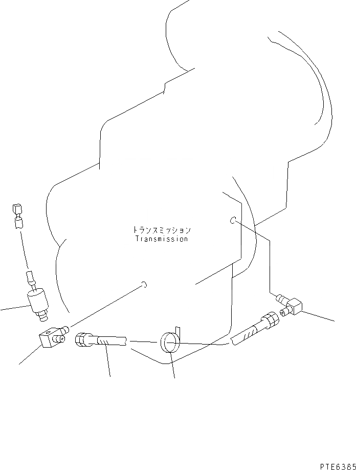 Схема запчастей Komatsu WA420-3CS - ТРАНСМИССИЯ (ГИДРОЛИНИЯ СТОЯНОЧНОГО ТОРМОЗА) ТРАНСМИССИЯ