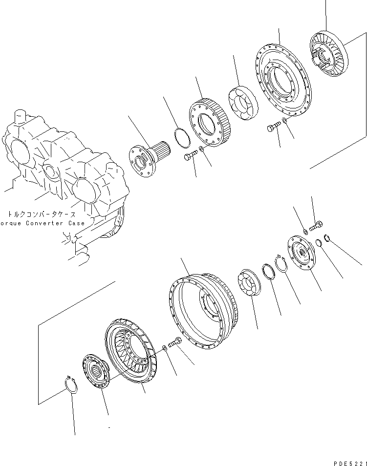 Схема запчастей Komatsu WA420-3CS - ГИДРОТРАНСФОРМАТОР ТРАНСМИССИЯ