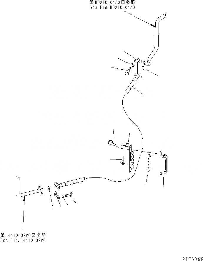 Схема запчастей Komatsu WA420-3CS - ГИДРОЛИНИЯ (ЛИНИЯ ПЕРЕКЛЮЧАЮЩИЙ НАСОС - ОТСЕКАЮЩ. КЛАПАН ШЛАНГИ) ГИДРАВЛИКА